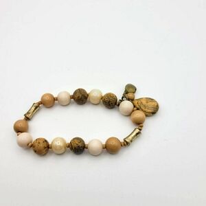 Beaded Stretch Bracelet in Earth Tones